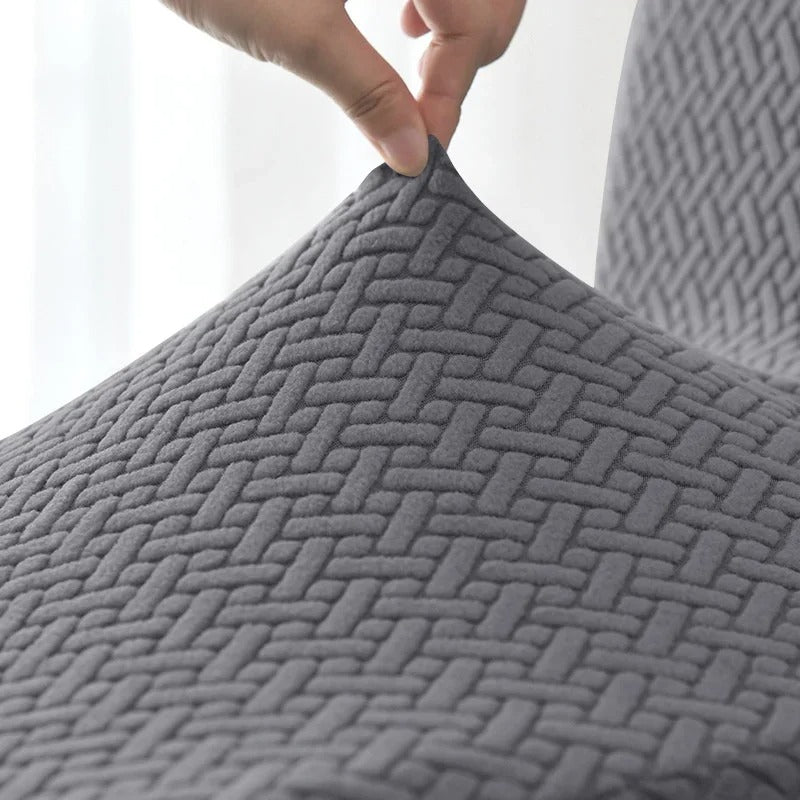 4 Pezzi Copripoltrona Elastico Relax Jacquard - Morbido E Antiscivolo Per Soggiorno (Giallo) - 4